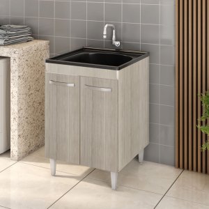 Balcão Gabinete Tanque com Cuba 0,60x0,60 Vectra Hr Móveis:elmo-elmo