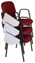 Ver imagem 1 de Kit com 3 Cadeiras Universitárias Linha Hotel Auditório Vermelho