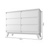 Cômoda Para Quarto Londres Com 6 Gavetas - Branca - 3