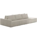 Ver imagem 1 de Sofá Ilha Modular para Sala 312cm com Puff Dublin K01 Bouclê Bege - Lyam Decor