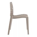 Ver imagem 4 de Kit 2 Cadeiras Gruvyer Empilhável Polipropileno para Sala, Cozinha e Área Externa - Nude