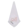 Guardanapo Linho Branco Franja Orelhinha Rosé - 1