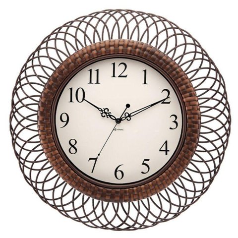 Relógio de Parede Herweg Quartz Vime Marrom Chocolate 660124 Único