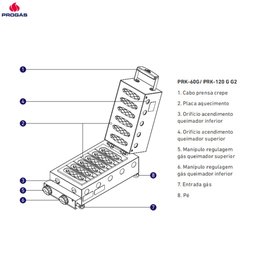 Máquina Crepe Suíço a Gás 12 Cavidades Industrial Crepeira - 6