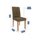 Ver imagem 2 de Kit 6 Cadeiras para Sala de Jantar Estofadas Maia Marrom/Cinamomo/Mascavo