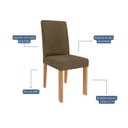 Ver imagem 3 de Kit 6 Cadeiras para Sala de Jantar Estofadas Maia Marrom/Cinamomo/Mascavo