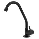 Ver imagem 1 de Torneira Cozinha Mesa Preto Metal Bica Movel All Black 1/4v.