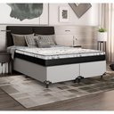 Ver imagem 2 de Cama Box Queen Bipartido + Colchão corino Branco