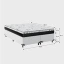 Ver imagem 6 de Cama Box Queen Bipartido + Colchão corino Branco