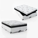 Ver imagem 1 de Cama Box Queen Bipartido + Colchão corino Branco