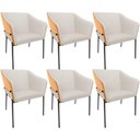 Ver imagem 1 de Kit 6 Cadeiras para Sala de Jantar Estar Living Olívia L02 Linho Cru Couríssimo Whisky - Lyam