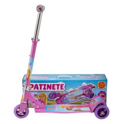 Patinete Infantil de Ferro 50 Kg 7 8 9 10 Anos Dobrável Rosa - 5