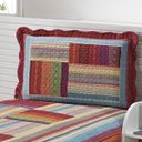 Ver imagem 2 de Kit Colcha Solteiro Patchwork Bouti Portofino 2 Peças Niazitex 02 Peças Geométrica Niazitex