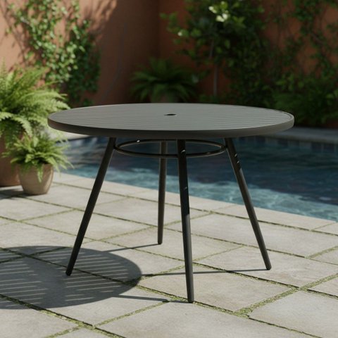 Mesa Area Externa com Espaço Central para Ombrelone 110cm Bahamas Fratini