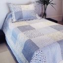 Ver imagem 1 de Kit Colcha Solteiro Patchwork Napoli 2 Peças Niazitex