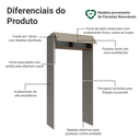Ver imagem 4 de Porta-Geladeira 103 cm 1 Porta Basculante Crema/Rustic/Crema Vik Madesa