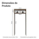 Ver imagem 3 de Porta-Geladeira 103 cm 1 Porta Basculante Crema/Rustic/Crema Vik Madesa