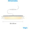 Painel Led Embutir Quadrado 18w 6500k - 3