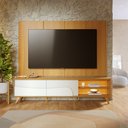 Ver imagem 2 de Rack Bancada e Painel Amalfi para Tv até 65 Polegadas com Pés de Madeira Naturale Off White Colibri
