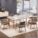 Ver imagem 7 de Kit 03 Cadeiras para Sala de Jantar Estar Living Giorgia B04 Linho Cinza Escuro