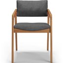 Ver imagem 3 de Kit 03 Cadeiras para Sala de Jantar Estar Living Giorgia B04 Linho Cinza Escuro