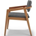 Ver imagem 5 de Kit 03 Cadeiras para Sala de Jantar Estar Living Giorgia B04 Linho Cinza Escuro