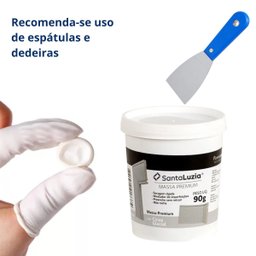 Massa Flex para Acabamento Cinza Glacial 90g Santa Luzia - 4