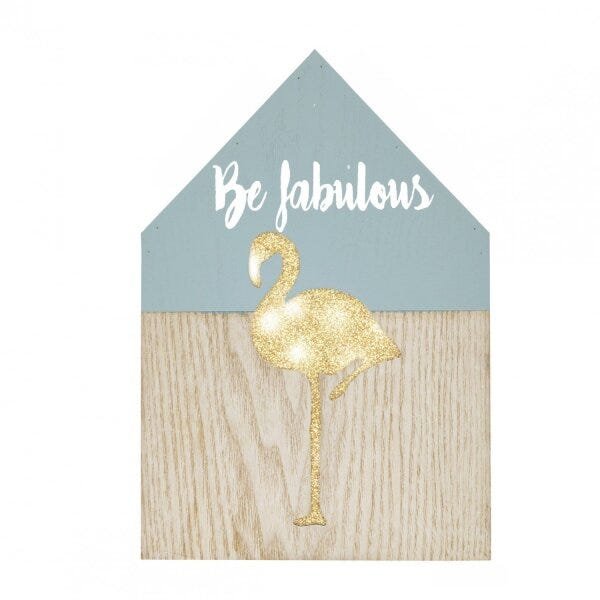 Placa Decorativa Madeira com LED 22cmx15cm Mart Collection - 1