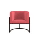 Ver imagem 5 de Kit 06 Cadeiras Poltrona Lua Preto para Sala Quarto Balaqui Cor:rosa