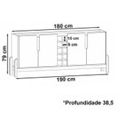 Ver imagem 4 de Buffet Aparador 190cm Com Adega 050520 Branco Cedro DCASA