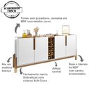 Ver imagem 3 de Buffet Aparador 190cm Com Adega 050520 Branco Cedro DCASA