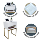 Ver imagem 5 de Mesa de Cabeceira Industrial Eco 40 Base Dourada - Enviamos Montado