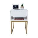 Ver imagem 3 de Mesa de Cabeceira Industrial Eco 40 Base Dourada - Enviamos Montado