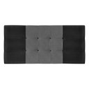 Ver imagem 1 de Cabeceira Casal Queen Jbe Moveis Nina 164cm Preto/Cinza Para Cama Box 158cm Decoração Quarto