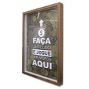 Ver imagem 3 de Quadro Cofre Porta Objetos Moedas Faça seu Pedido TaColado Moldura Preta