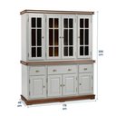 Ver imagem 4 de Cristaleira Arca e Oratório 8 Portas 3 Gavetas Manchester 2055 Linz Móveis - Off White/Imbuia