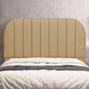 Ver imagem 2 de Cabeceira Cama Box King Estofada Orgânica 195cm Alice W01 Linho Bege Escuro - Lyam Decor