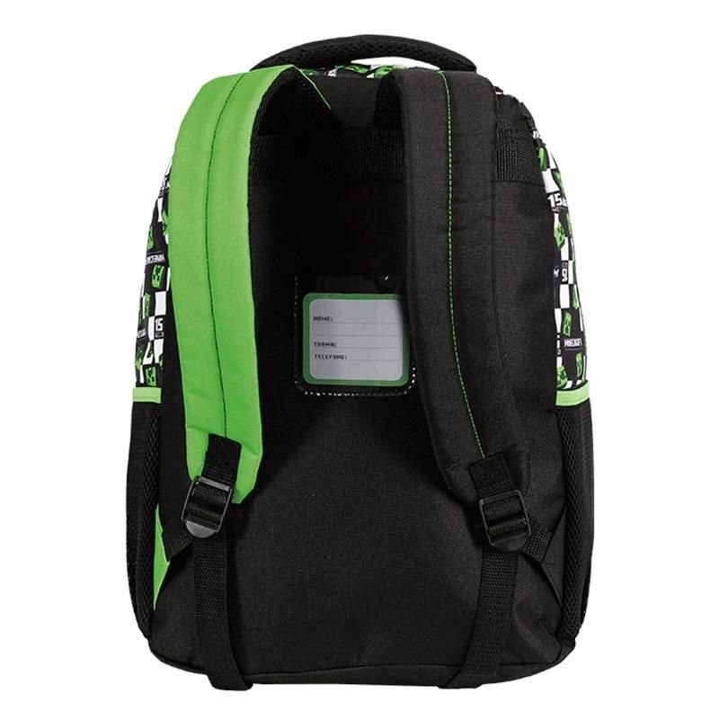 Mochila Escolar Infantil Minecraft Plus 066289 Preto - Sestini