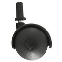 Ver imagem 2 de Rodízio de Pressão Plástico Preto com Pino para Móveis e Cama Box Rodinha Giratória