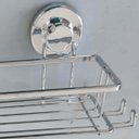 Ver imagem 4 de Suporte Shampoo com Ventosa Banheiro Cromado Gancho Multiuso 33,5cm Faciliti Schmitt