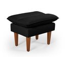 Ver imagem 5 de Sofá Cama Andorra com Banqueta Suede 3 Lugares Preto 381 Império
