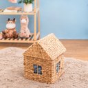 Ver imagem 7 de Cesto Organizador com Tampa 30cm Casinha de Fibra Natural Multiuso - Oikos