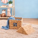 Ver imagem 4 de Cesto Organizador com Tampa 30cm Casinha de Fibra Natural Multiuso - Oikos