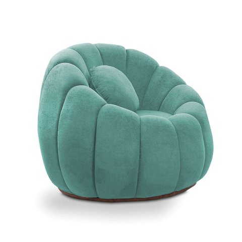 Poltrona Decorativa Orgânica Giratória Cloud Bouclê E03 - D’Rossi