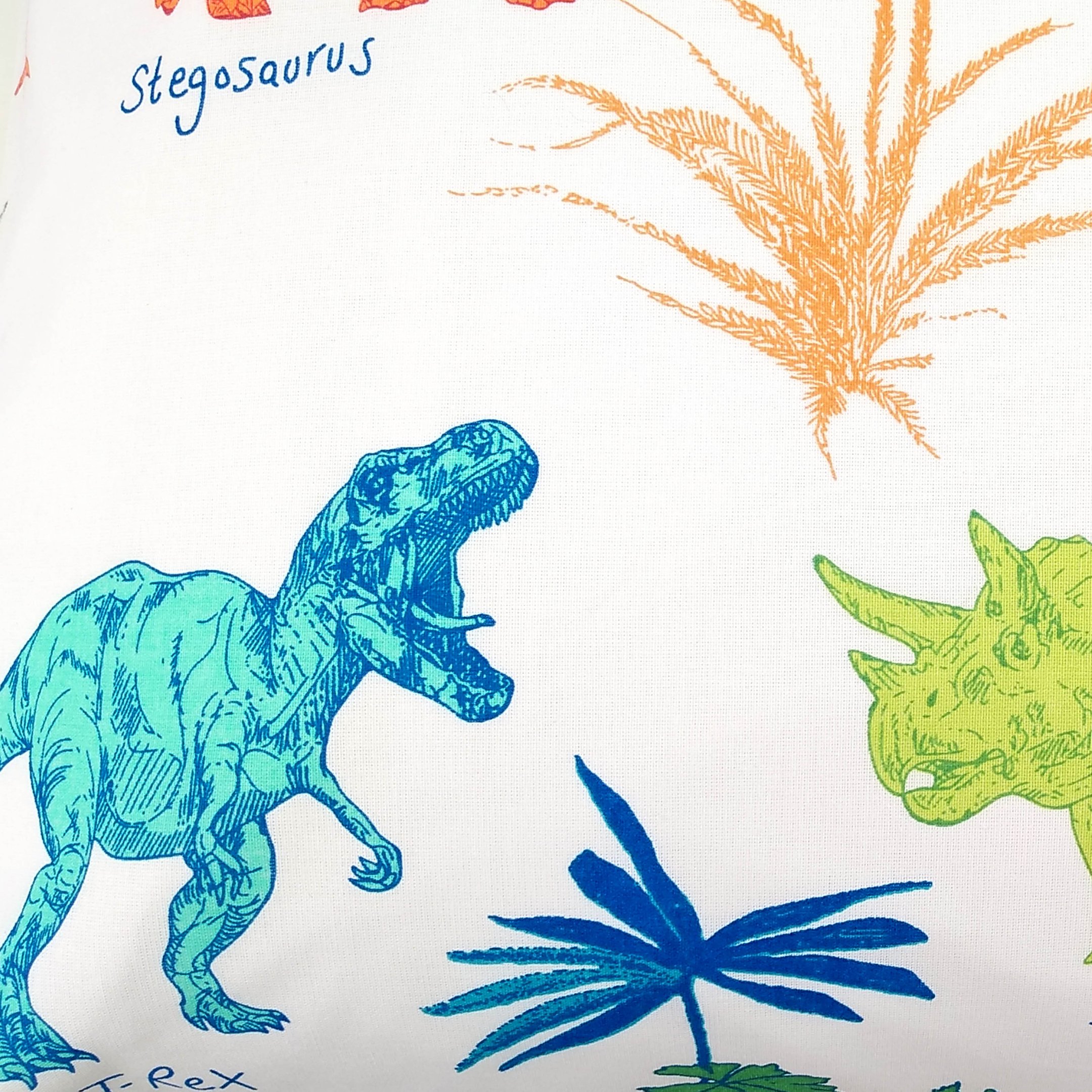 Jogo de Lençol Solteiro Infantil 100% Algodão Dinossauro Jurassic Menino Verde 3 Peças - 3