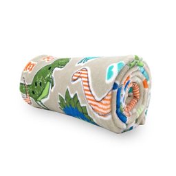 Manta Cobertor Solteiro Infantil Dinossauro 1,50x2,20 Soft Flannel Macio Menino - 1