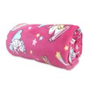 Ver imagem 1 de Manta Soft Flannel Cobertor Unicórnio Solteiro 1,50x2,20 Infantil Macio Menina Rosa