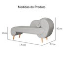 Ver imagem 5 de Namoradeira Divã Melissa Lado Esquerdo Linho Cores - DS Estofados Bege
