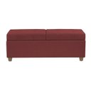 Ver imagem 3 de Canto Alemão Recamier Bau + Painel Madri 160cm Suede Bordo - Inova Decor