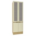 Ver imagem 5 de Cristaleira com Rodapé 4 Portas c/Vidro Reflecta e Fita LED Interna 70cm Nanda TM4228 Nature/Arenas